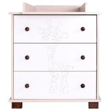 Drewex komoda za presvlačenje bebe - Žirafica oak santana/white | shoptok.hr