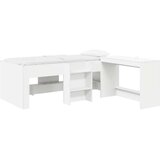  Krevet za djecu s visokim okvirom i stolom Bijela 80 x 200 cm - Bijela | shoptok.hr
