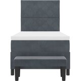  Krevet s opruga kutije Tamno siva 200 x 90 cm Baršun | shoptok.hr