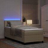  LED Box Spring Krevet Svijetlo siva i bijela. 80 x 200 cm | shoptok.hr