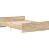  Okvir kreveta s uzglavljem i podnožjem boja hrasta 120x190 cm | shoptok.hr