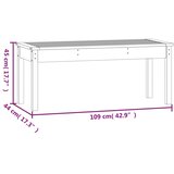  Vrtna klupa siva 109x44x45 cm od masivne borovine | Eponuda.ba