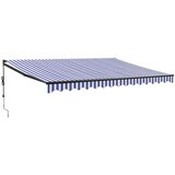  Automatska tenda na uvlačenje plavo-bijela 4 5 x 3 m | shoptok.hr