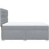vidaXL Krevet box spring s madracem svjetlosivi 140x200 cm od tkanine | shoptok.hr