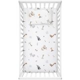 Mijolnir Bijela dječja plahta za dječji krevetić od renforce pamuka 100x150 cm Dinozor – | shoptok.hr
