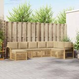  Set vanjskih sofa 8 pcs Bijela i bež 306 x 187,5 x 73 cm | shoptok.hr