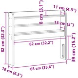  Uzglavlje s policama bijeli 75 cm od masive borovine | shoptok.hr
