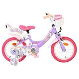Volare dječji bicikl Unicorn 14″ ljubičaste boje, s dvije ručne kočnice | shoptok.hr