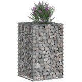  Gabionski uzdignuti krevet Srebrno 50 x 50 x 80 cm - 50 x 50 x 80 cm | shoptok.hr