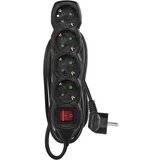 Emos Podaljšek 3 m / 4 vtičnic / s stikalom / črni / PVC / 1,5 mm2 | Shoptok.si