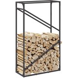  Stalak za drva crni 60x25x100 cm hladno valjani čelik | shoptok.hr
