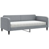 vidaXL Dnevna postelja z vzmetnico svetlo siva 90x200 cm blago, (20936668) Cene