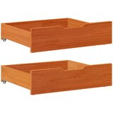  Ladice ispod kreveta 2 kom voštano smeđe 75x55x17cm od borovine | shoptok.hr