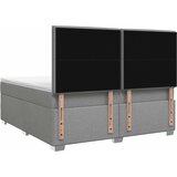  Boxspring krevet s madracem Svjetlosiva 160 x 200 cm Tkanina Slike