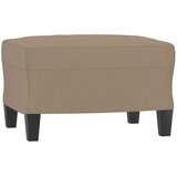  Fotelja s tabureom boja cappuccina 60 cm od umjetne kože | shoptok.hr