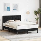  Krevetna konstrukcija s uzglavljem Crna 140 x 190 cm Baršun | shoptok.hr
