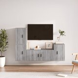 vidaXL Komplet TV omaric 4-delni siva sonoma inženirski les | Shoptok.si