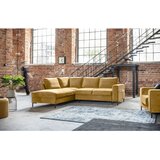 Miuform Žuta baršunasti sklopiva kutna garnitura (s lijevim kutom) Lofty Lilly – | shoptok.hr