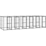 vidaXL Zunanji pasji boks jeklo 14,52 m² Cene
