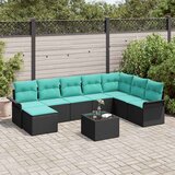 Sjedeća garnitura za vrt 9 kom. Crna Poli ratan 297,5 x 187,5 x 85 cm | shoptok.hr