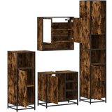  4-dijelni set kupaonskog namještaja boja hrasta drveni | shoptok.hr