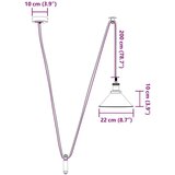 vidaXL Visilica podesiva po visini E27 sjaj crvena Ø 22 cm metal | shoptok.hr