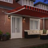  Skrovita tenda S LED lampica Narančasta i smeđa 500 × 350 cm | shoptok.hr