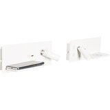 QAZQA Professional Komplet 2 stenskih svetil bele barve z LED z USB in indukcijskim polnilnikom - Riza | Shoptok.si