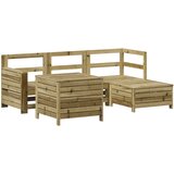  The Living Store Vrtna sedežna garnitura 5-delna impregnirana trdna borovina - Vrtna Sedežna Garnitura, (21446844) | Shoptok.si
