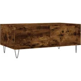MAISON CHIC Klubska mizica - kavna mizica - Nizka mizica dimljeni hrast 90x50x36,5 cm inženirski les, (21754537)