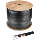 Gembird KABL-COAX-RG59+2X0.75 CCA/PE/300M/MSG Outdoor Koaksialni kabl sa napojnim kablom 2x0,75 + SAJLA 300m | Eponuda.com