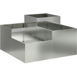 vidaXL Vrtna sadilica 80x80x48 cm Galvanizirani čelik | shoptok.hr