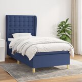 vidaXL Box spring postelja z vzmetnico modra 80x200 cm blago Cene