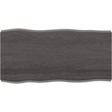 vidaXL Mizna plošča temno siva 100x50x6 cm obdelana trdna hrastovina Cene