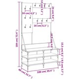  Za odjeću i cipele boja hrasta 100x40x184 cm | shoptok.hr