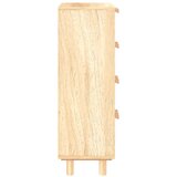  Komoda smeđa 40 x 30 x 90 cm masivna borovina i prirodni ratan | Eponuda.com