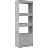  Visoka komoda siva boja betona 63x33x180 cm konstruirano drvo | shoptok.hr