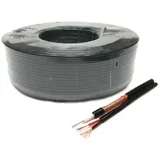 RG59+2X0.75 Koaksialni kabl sa napojnim kablom, 2x0,75mm, 100m, Crni
