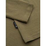 Ombre Men's urban print longsleeve - olive | Shoptok.si