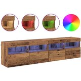 TV zidni ormari S LED lampica 2 pcs Staro drvo 80 x 30 x 40 cm | shoptok.hr