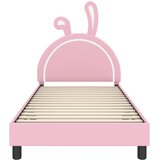  Krevet za djecu s uzglavljem Ružičasta 90 x 190 cm PU | shoptok.hr