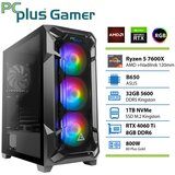 PCPLUS gamer ryzen 5 7600X 32GB 1TB nvme ssd rtx 4060Ti 8GB gaming namizni računalnik, (21696733) | Shoptok.si