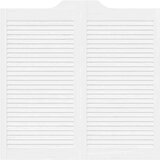 vidaXL Swing Doors Louvred Design 2 para Bela 100x100 cm | Shoptok.si
