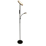  LED prigušiva stojeća lampa NORA LED/25W/230V 2200/3000/4000K + LED/5W 3000K crna + daljinski upravljač | Eponuda.com