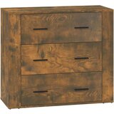  Komoda dimljeni hrast 80x33x70 cm inženirski les, (20654104) | Shoptok.si