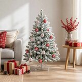  Set božićnih kuglica 32 kom. Crvena i bijela Ø 6 cm Plastika | shoptok.hr