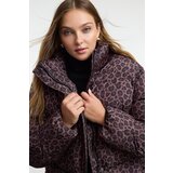 Trendyol Multicolored Regular Fit Leopard Patterned Puffer Jacket | Shoptok.si