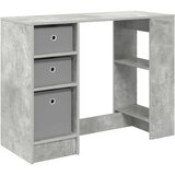  Stol s policom Betonski sivi 100 x 40 x 75 cm Konstruirano drvo | shoptok.hr