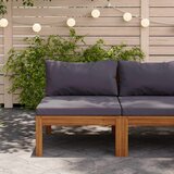  Modularna srednja sofa s tamnosivim jastucima bagremovo drvo | shoptok.hr