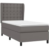  s oprugama i madracem sivi 80 x 200 cm od umjetne kože | shoptok.hr